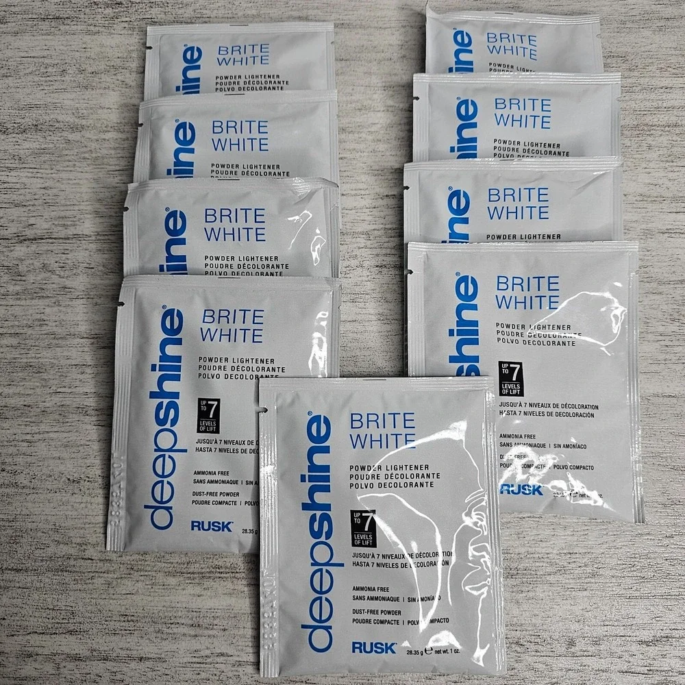 RUSK Deep Shine Brite White Lightener Powder Sample Size 1 oz each - LOT OF‎ 9